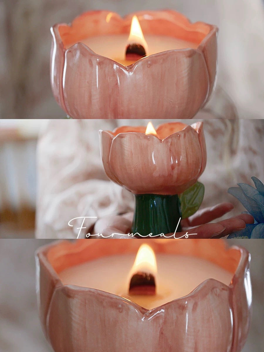 Blossom Whisper — Floral Fruity Woody Handmade Candle