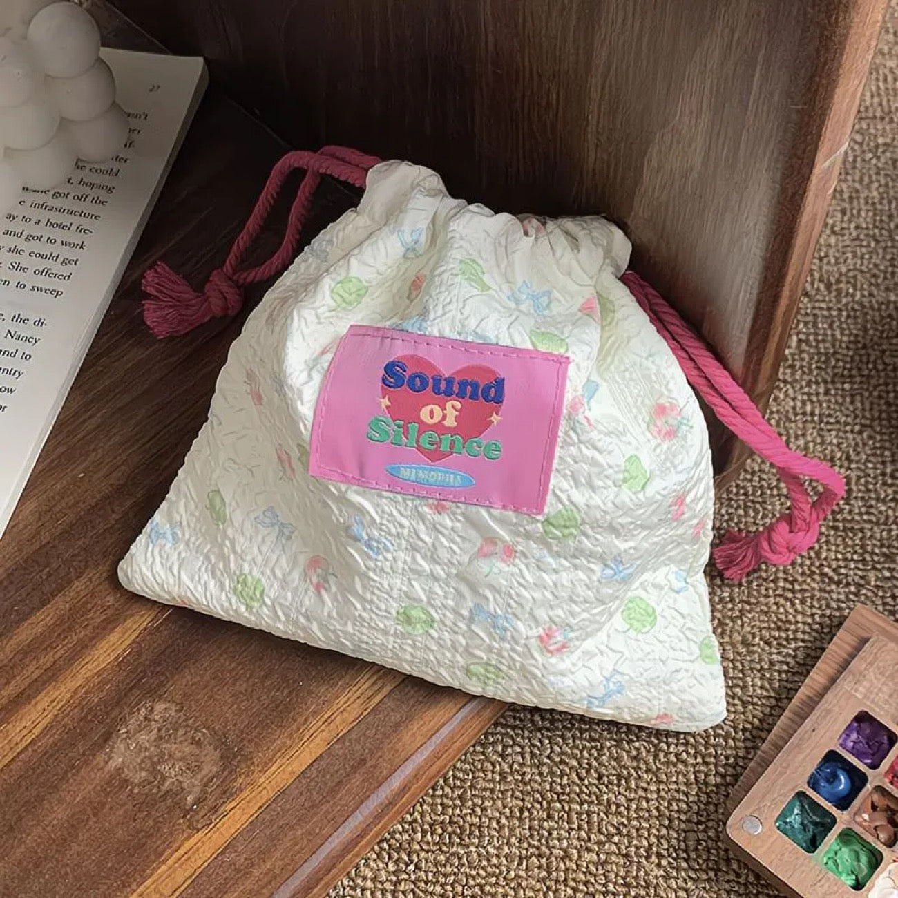 Cute Drawstring Jewelry Bag | Perfect for Stud Earrings