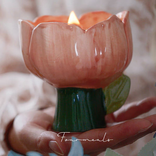 Blossom Whisper — Floral Fruity Woody Handmade Candle