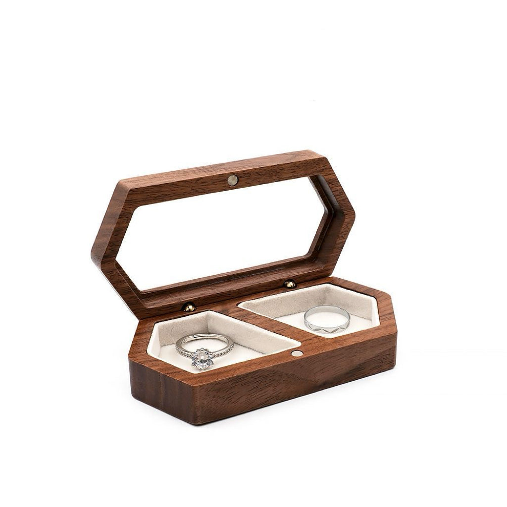 Hexagonal Wooden Jewelry Box
