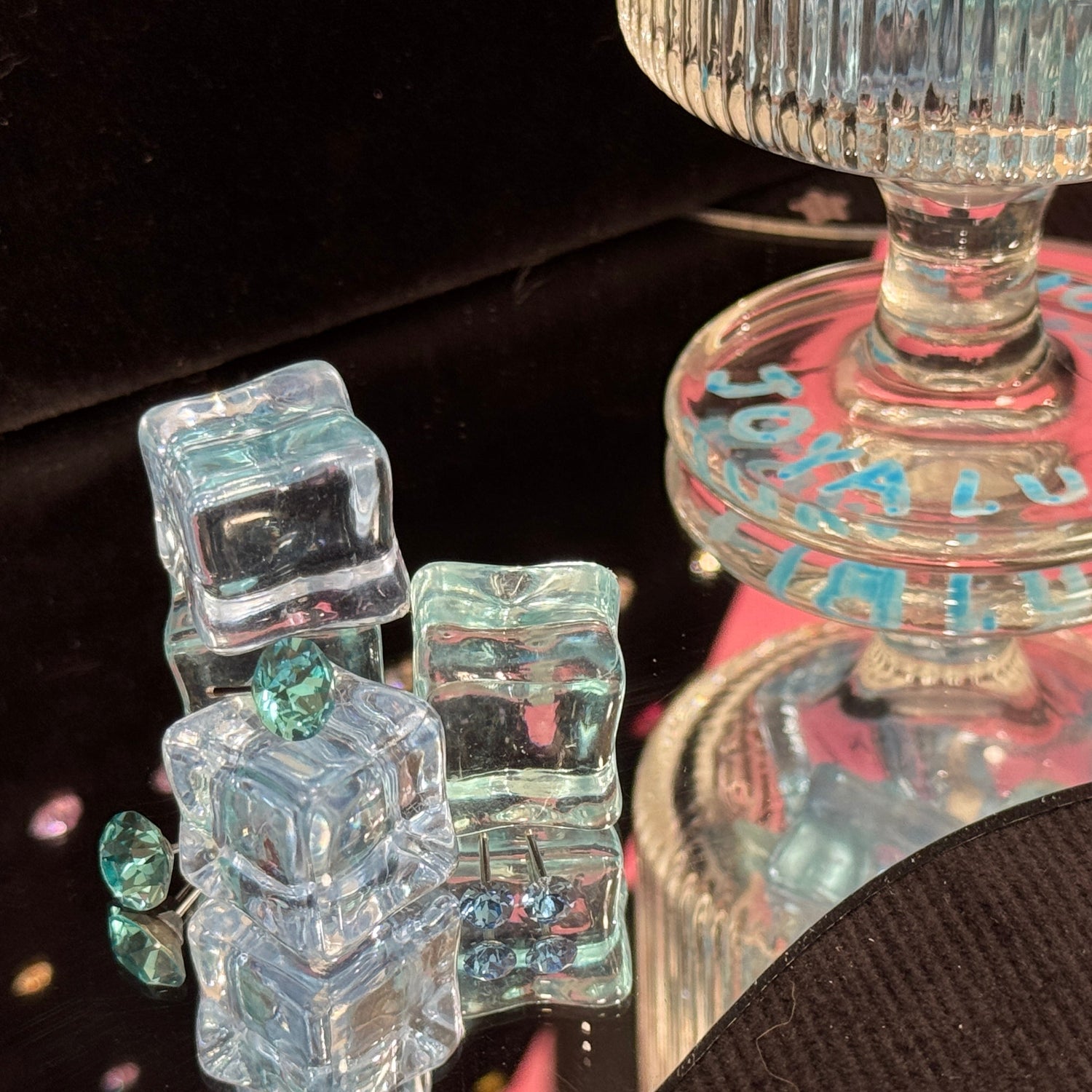 Synthetic Crystal Earstuds