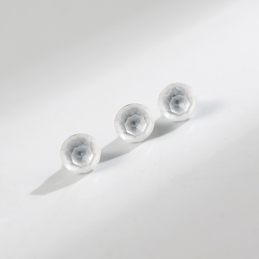 8mm Sparkling Synthetic Crystal Screw Back Titanium Stud Earrings