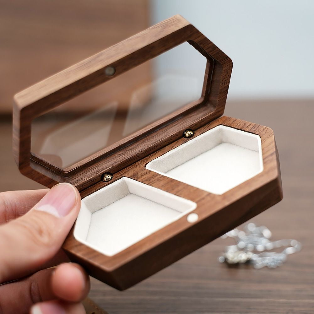 Hexagonal Wooden Jewelry Box