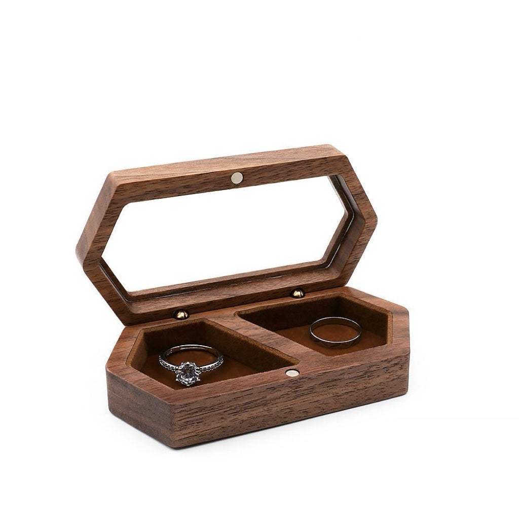 Hexagonal Wooden Jewelry Box