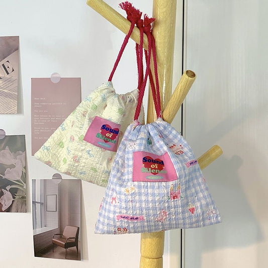 Cute Drawstring Jewelry Bag | Perfect for Stud Earrings