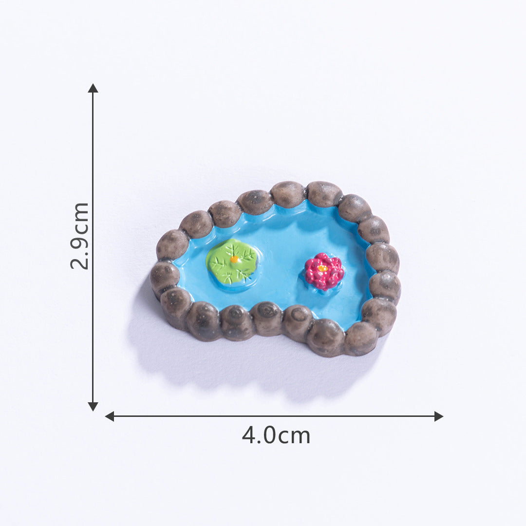 Lumi Mini Resin Pond Series – Creative Miniature Pool & Tower Ornaments for DIY