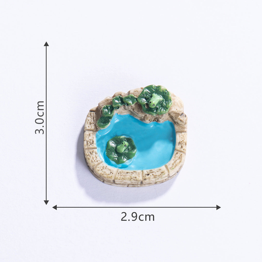 Lumi Mini Resin Pond Series – Creative Miniature Pool & Tower Ornaments for DIY
