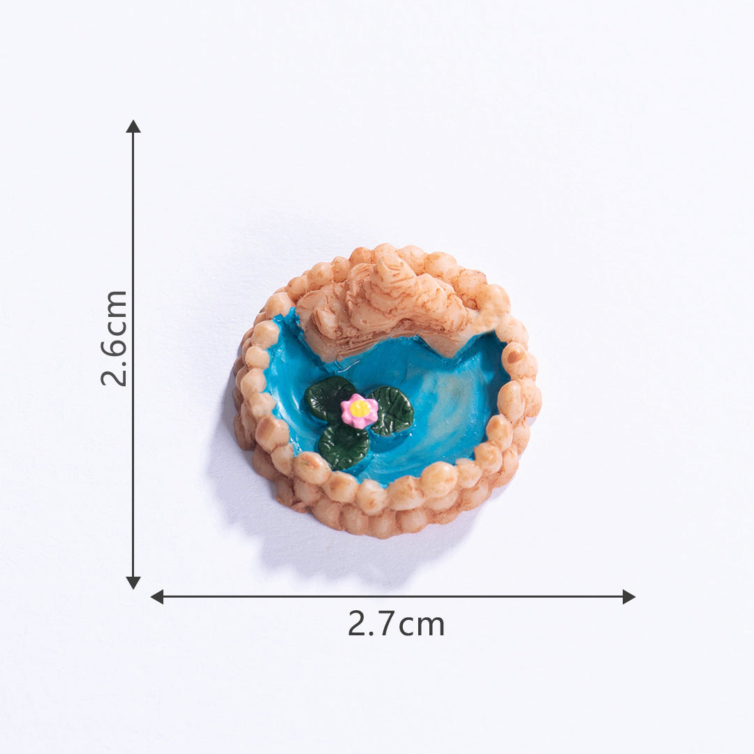 Lumi Mini Resin Pond Series – Creative Miniature Pool & Tower Ornaments for DIY
