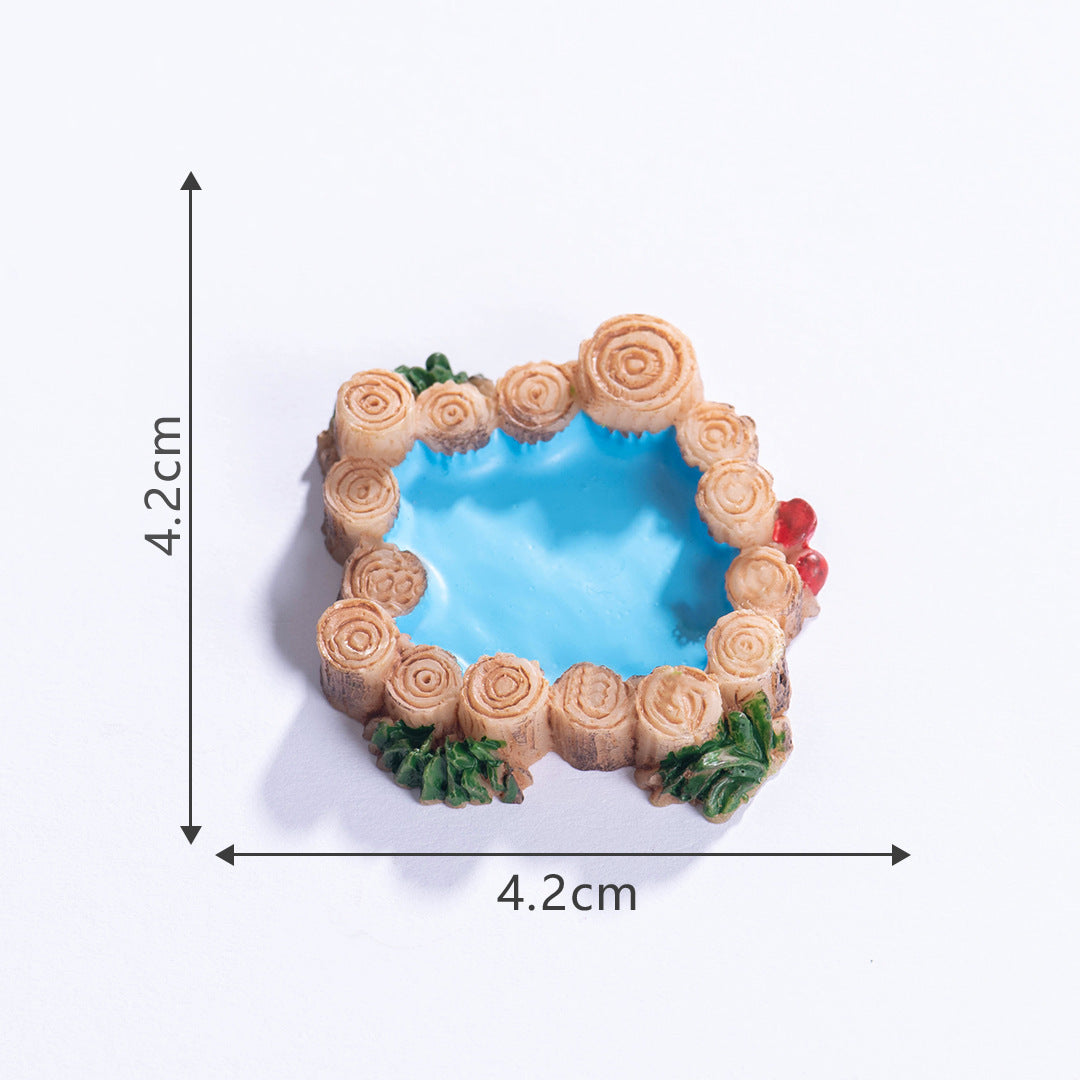 Lumi Mini Resin Pond Series – Creative Miniature Pool & Tower Ornaments for DIY