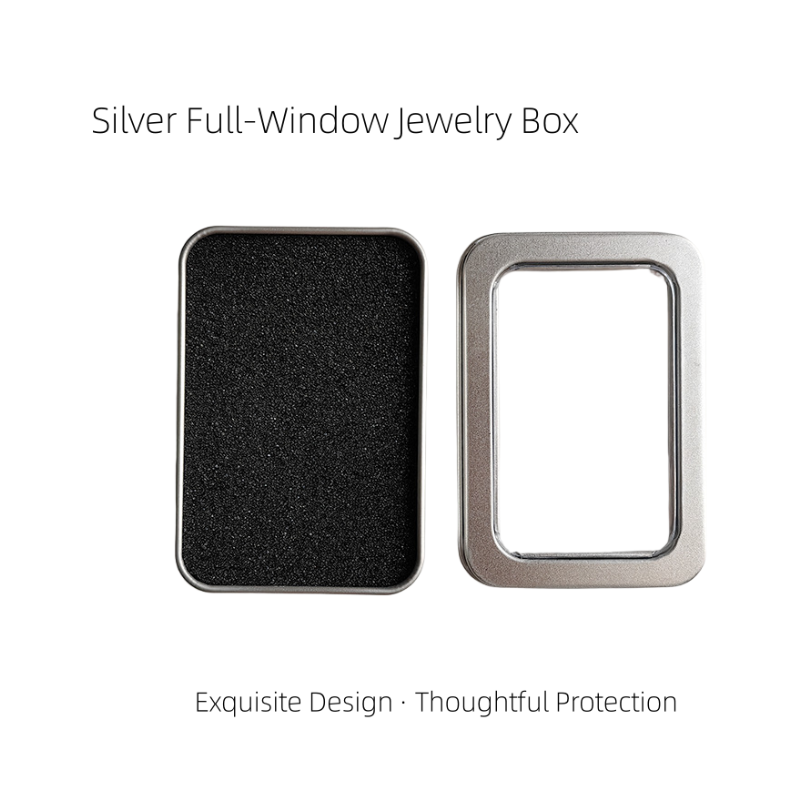 Silver Full-Window Jewelry Box (Empty box)