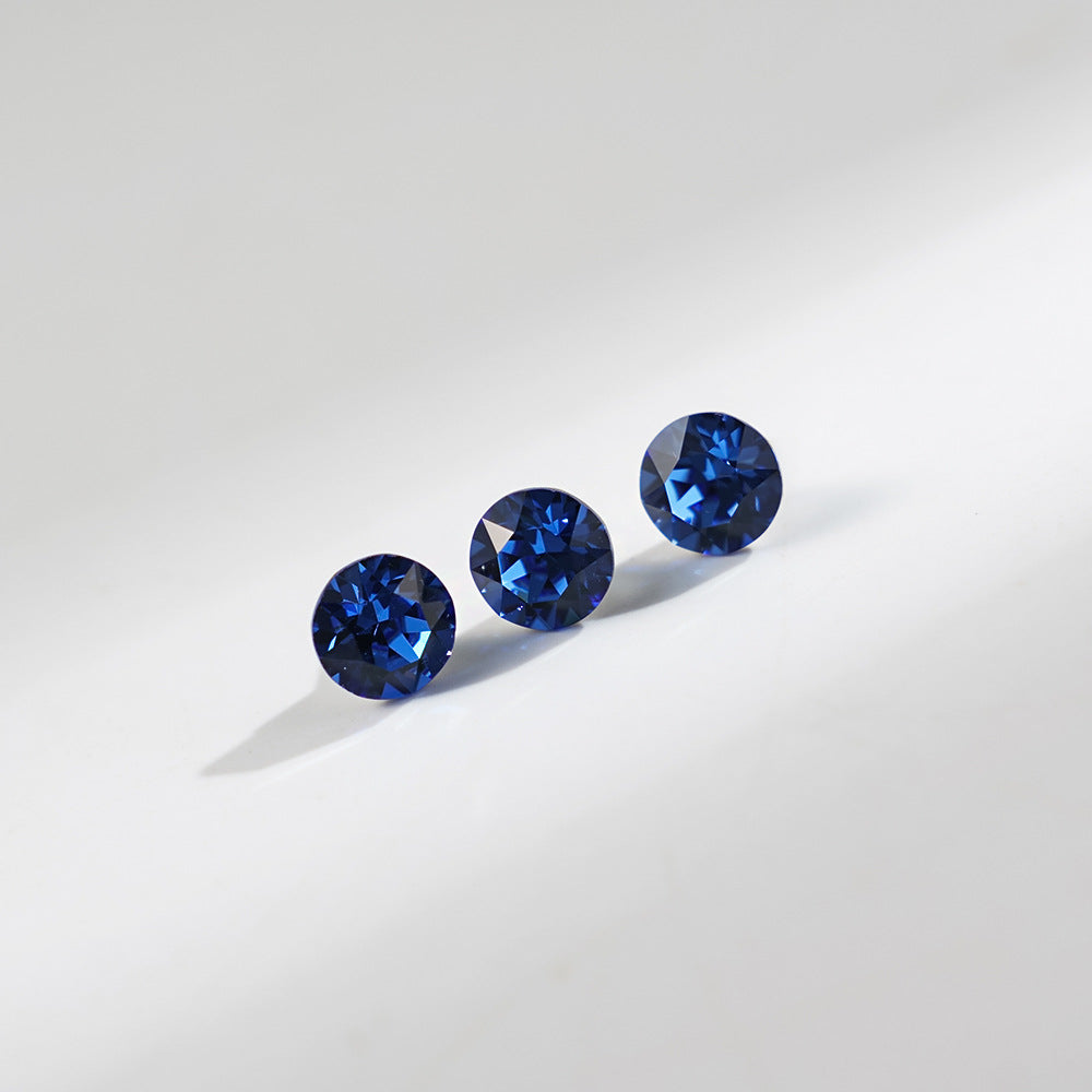 8mm Sparkling Synthetic Crystal Screw Back Titanium Stud Earrings